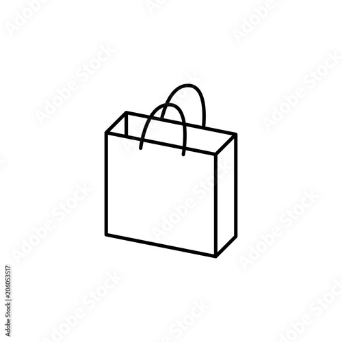 bag from the store icon. Element of mobile banking for smart concept and web apps. Thin line bag from the store icon can be used for web and mobile