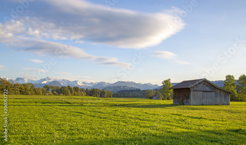 Allgäu - Sommer - Landschaft - Stadel - Alpen - Berge