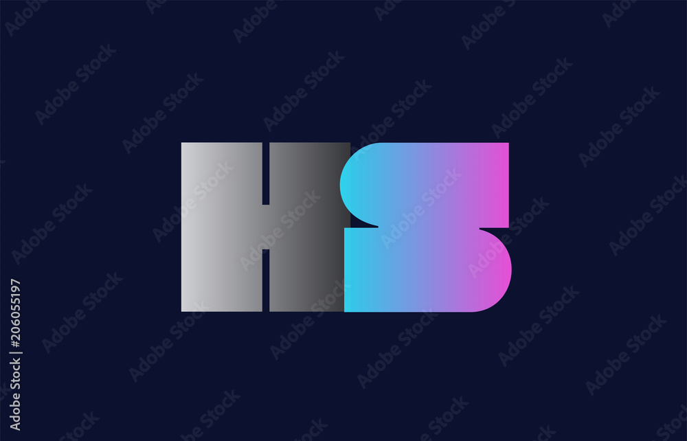 initial alphabet letter hs h s logo company icon design initial alphabet letter hs h s logo company icon design