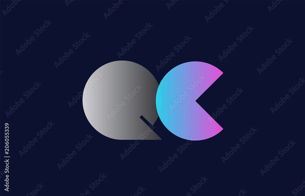 initial alphabet letter qc q c logo company icon design initial alphabet letter qc q c logo company icon design