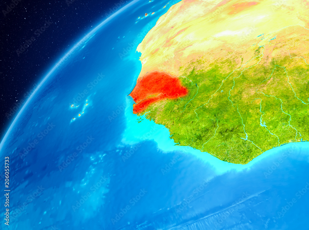 Senegal on Earth from space