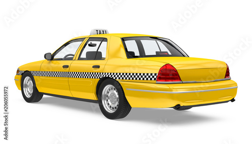 Yellow Taxi Isolated © nerthuz