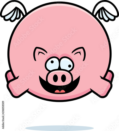 Crazy Cartoon Pig