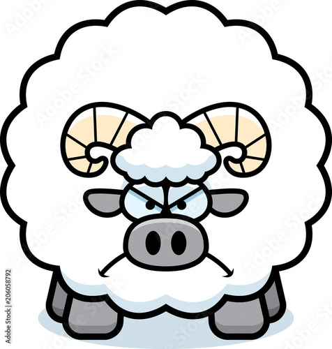 Angry Cartoon Ram