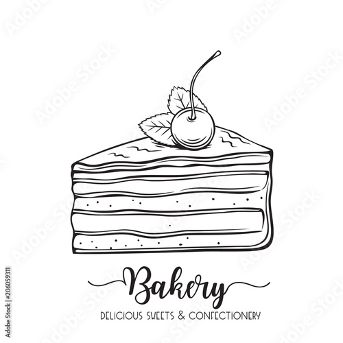 hand drawn cake