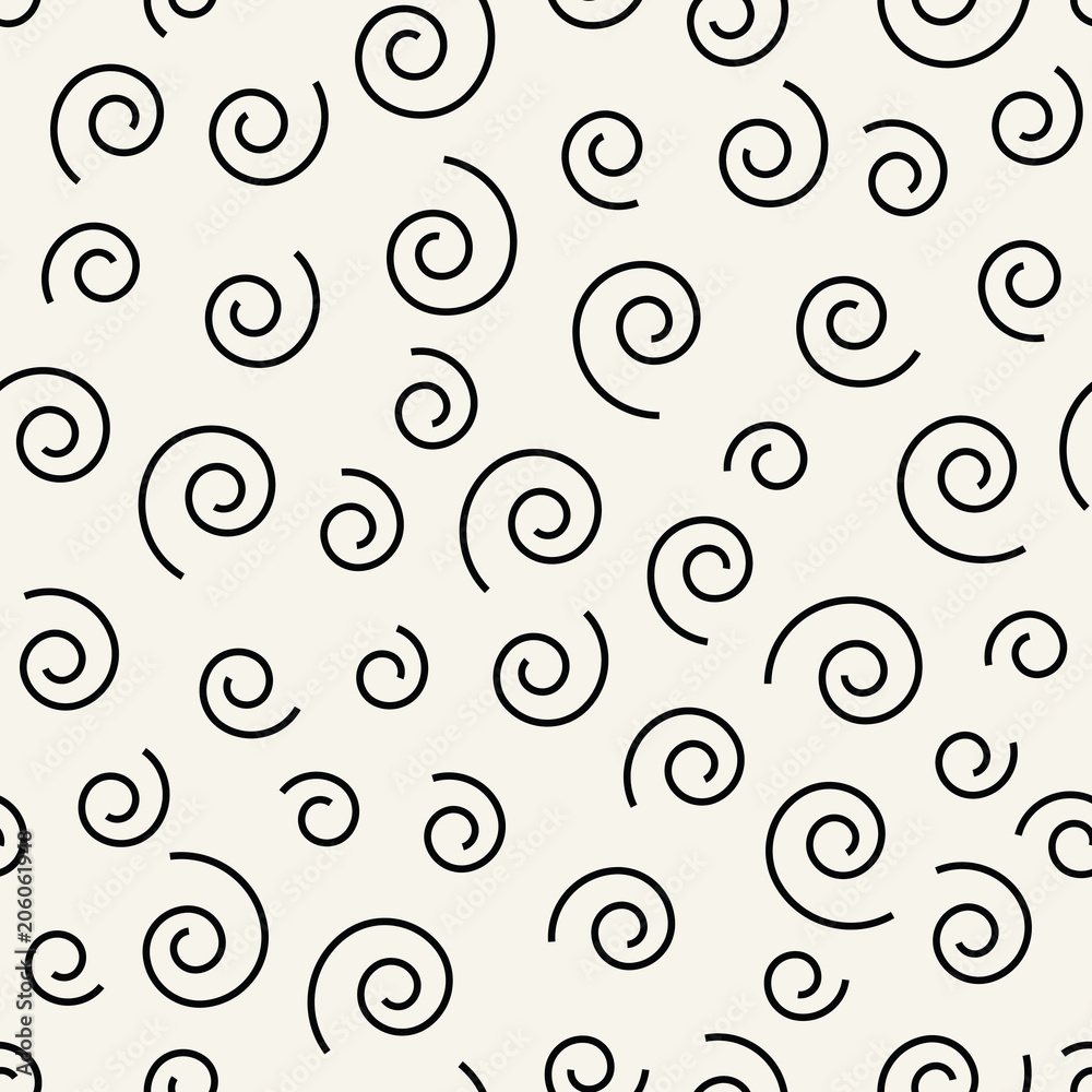 memphis style spiral seamless pattern