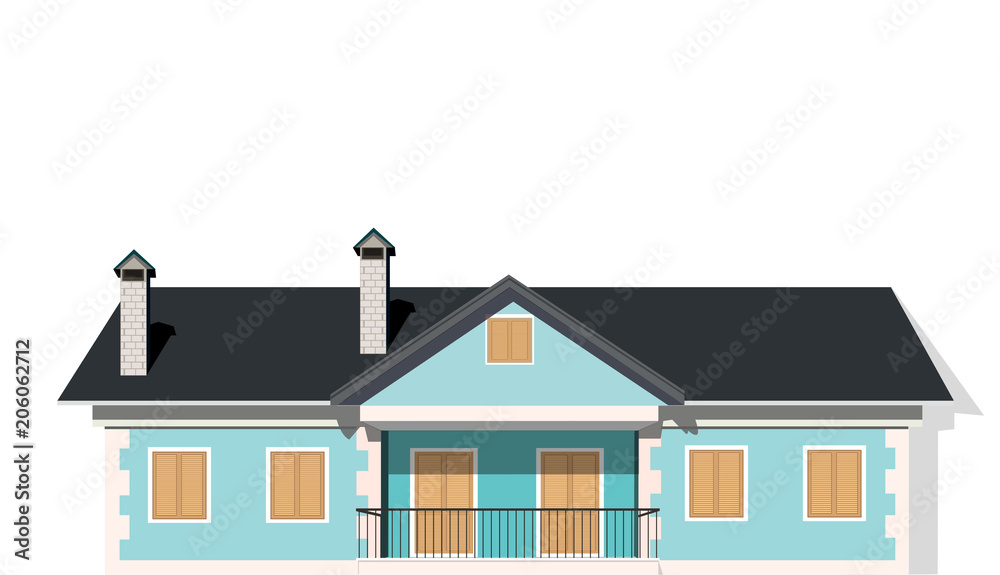 modern private house, vector