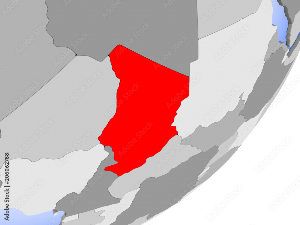 Fototapeta premium Map of Chad