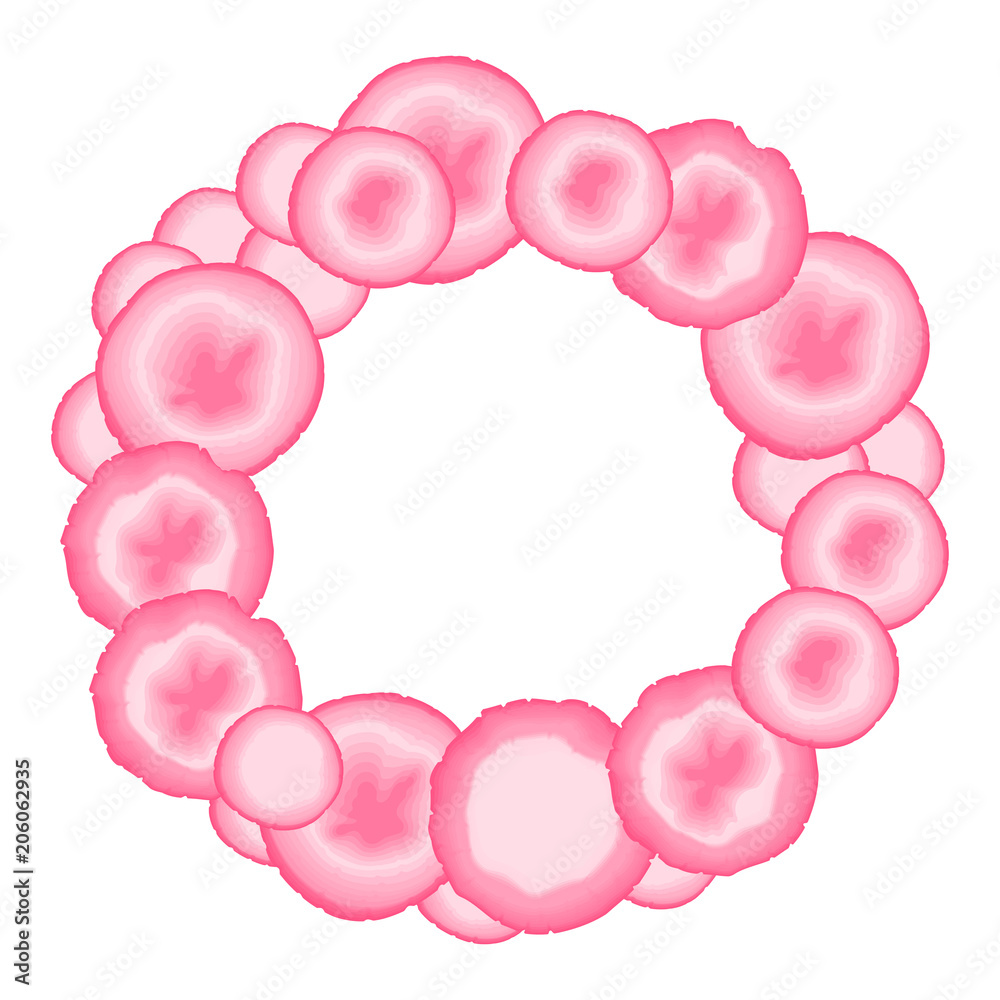 Vector Pink Stone round frame Vector Pink Stone round frame