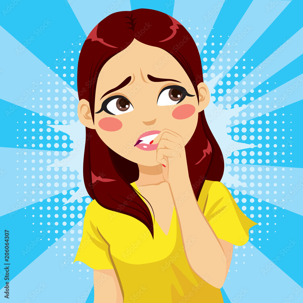 closeup-illustration-of-woman-in-fear-biting-her-fingernails-anxious