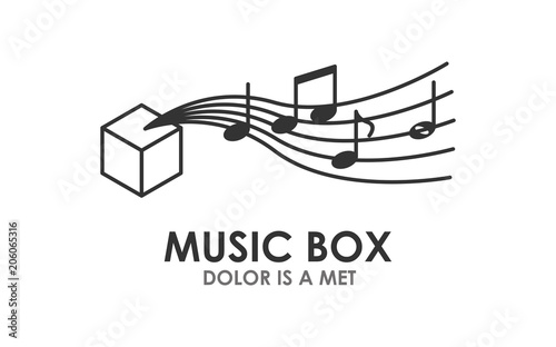 music box vector illustration