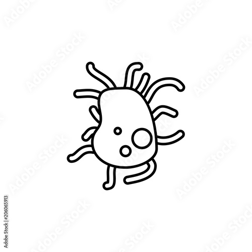 microbe icon. Element of microorganisms icon for mobile concept and web apps. Thin line microbe icon can be used for web and mobile
