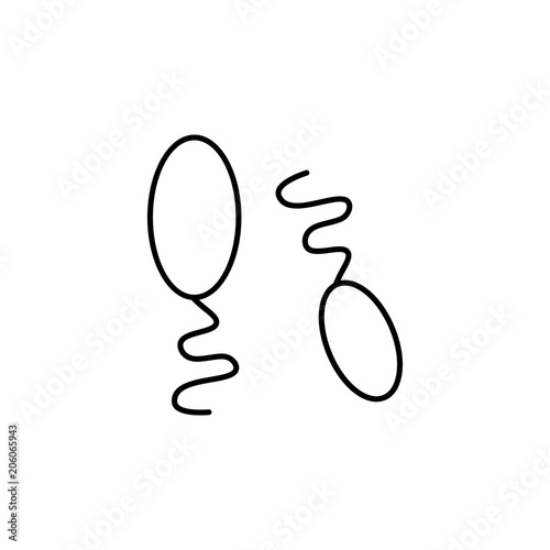 spermatozoons icon. Element of microorganisms icon for mobile concept and web apps. Thin line spermatozoons icon can be used for web and mobile