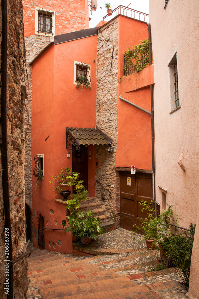Old town Toirano, Savona, in Italy, and its buildings
