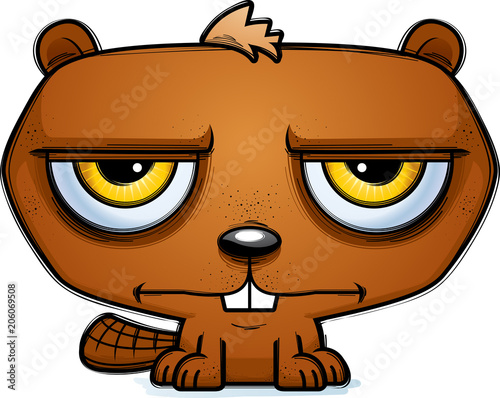 Calm Little Cartoon Beaver