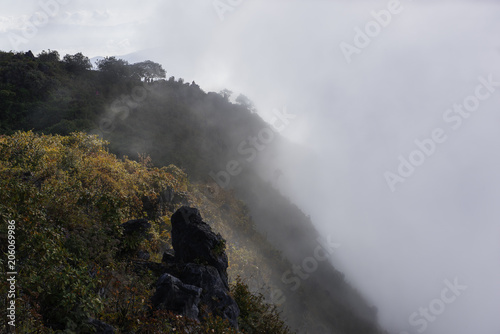 On the way Doi Luang Chiang Dao.The mist covered the mountain. © WCJ