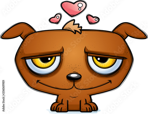 Little Cartoon Dog in Love