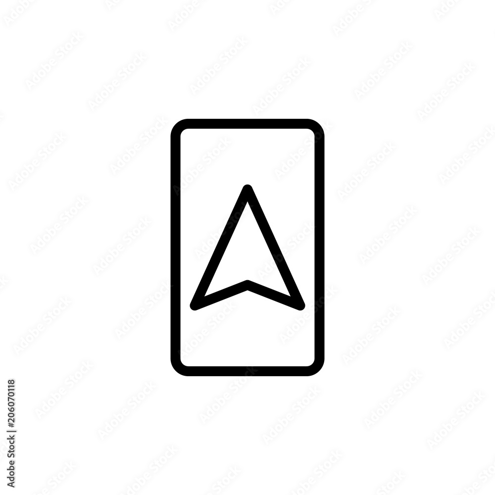 cursor on the navigator icon. Element of navigation for mobile concept and web apps. Thin line cursor on the navigator icon can be used for web and mobile cursor on the navigator icon. Element of navigation for mobile concept and web apps. Thin line cursor on the navigator icon can be used for web and mobile