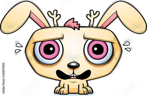 Terrified Little Cartoon Jackalope