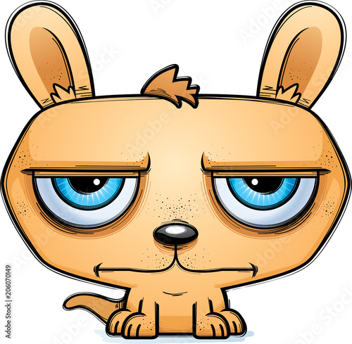 Calm Little Cartoon Kangaroo