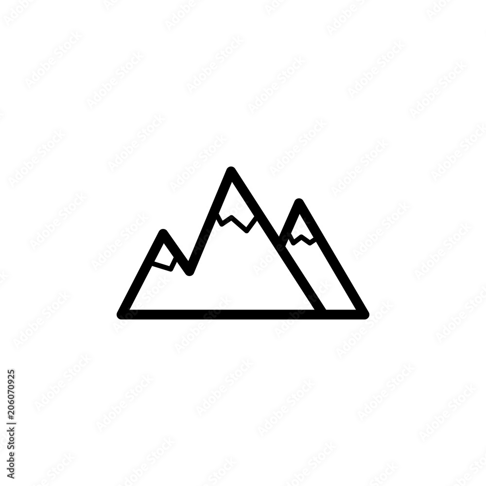 the mountains icon. Element of navigation for mobile concept and web apps. Thin line the mountains icon can be used for web and mobile the mountains icon. Element of navigation for mobile concept and web apps. Thin line the mountains icon can be used for web and mobile
