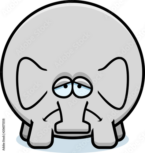 Sad Cartoon Elephant