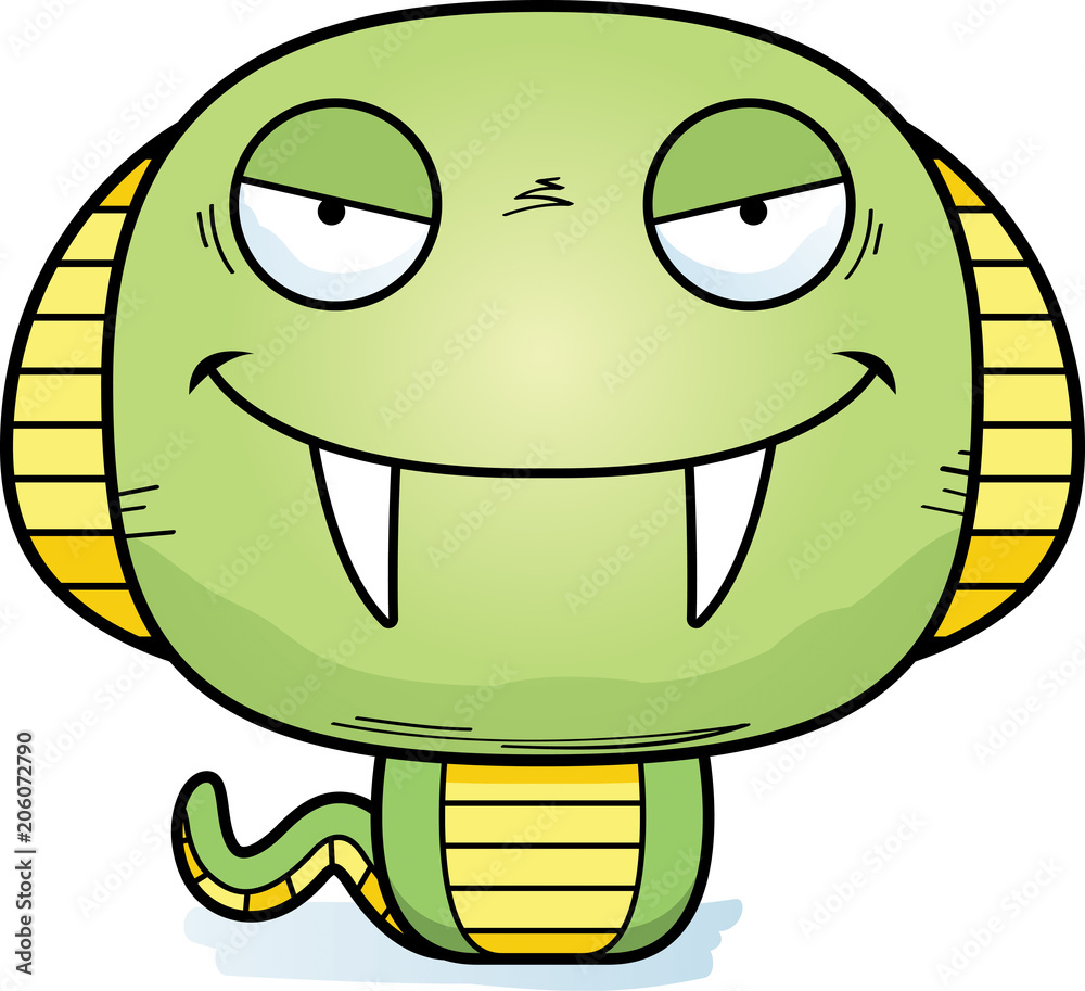 Obraz premium Evil Cartoon Cobra