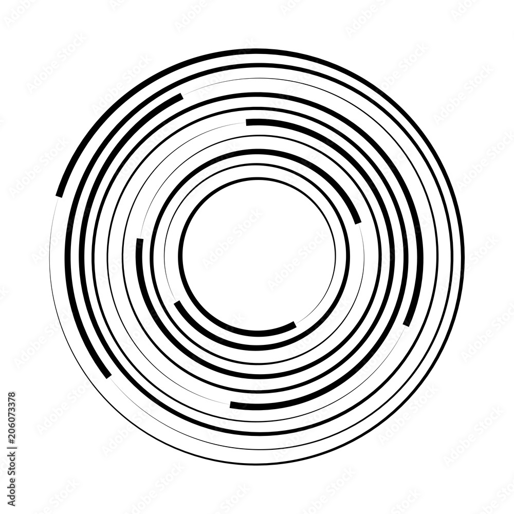 Concentric circle geometric element. Vector illustration Concentric circle geometric element. Vector illustration