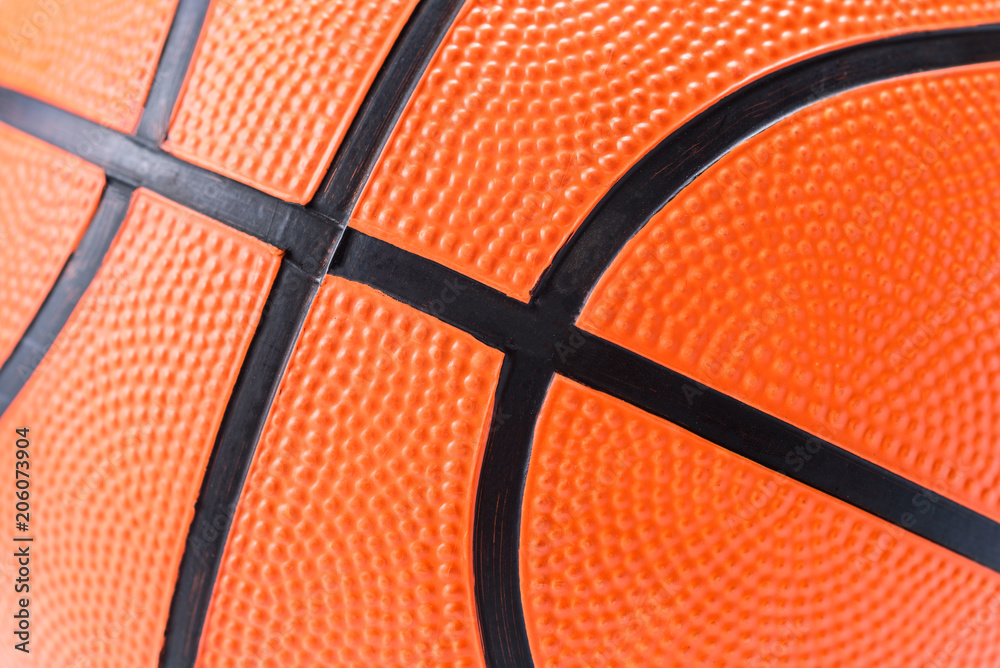 Fototapeta premium Close up of Orange basketball isolated on white background
