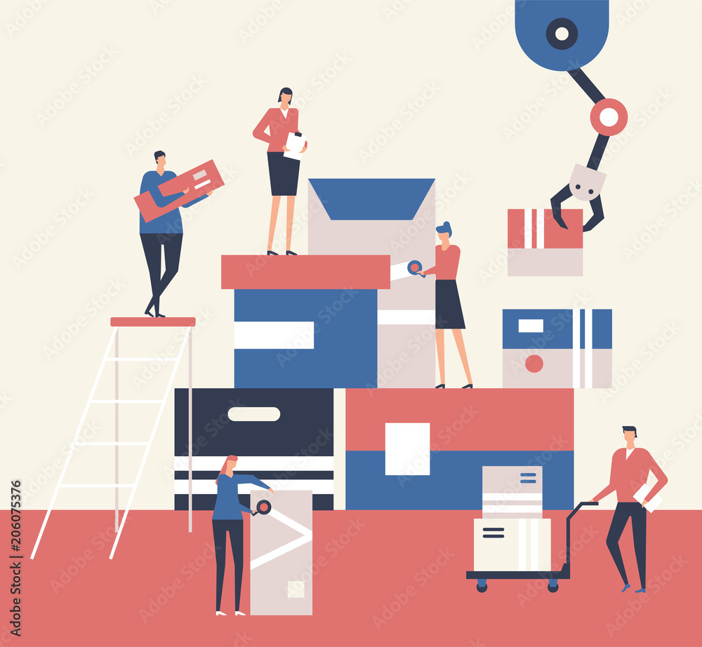 Logistics - flat design style illustration