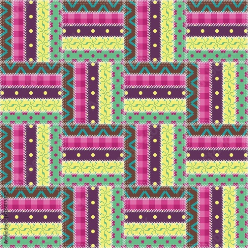 patchwork background with different patterns