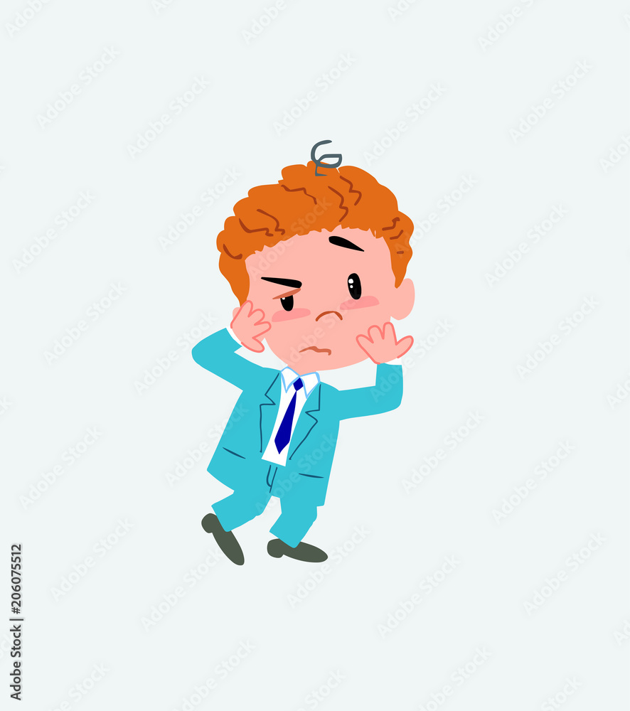 Businessman something sick and dizzy. Businessman something sick and dizzy.