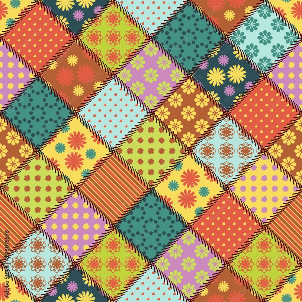 patchwork background with different patterns patchwork background with different patterns