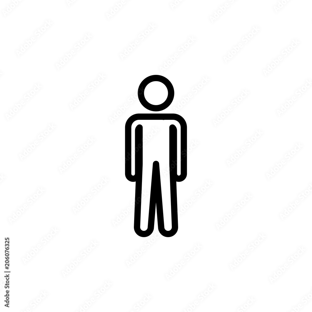 human icon. Element of navigation for mobile concept and web apps. Thin line human icon can be used for web and mobile human icon. Element of navigation for mobile concept and web apps. Thin line human icon can be used for web and mobile