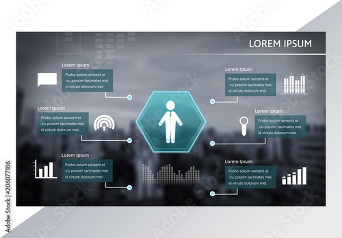 Futuristic Business Infographic Layout