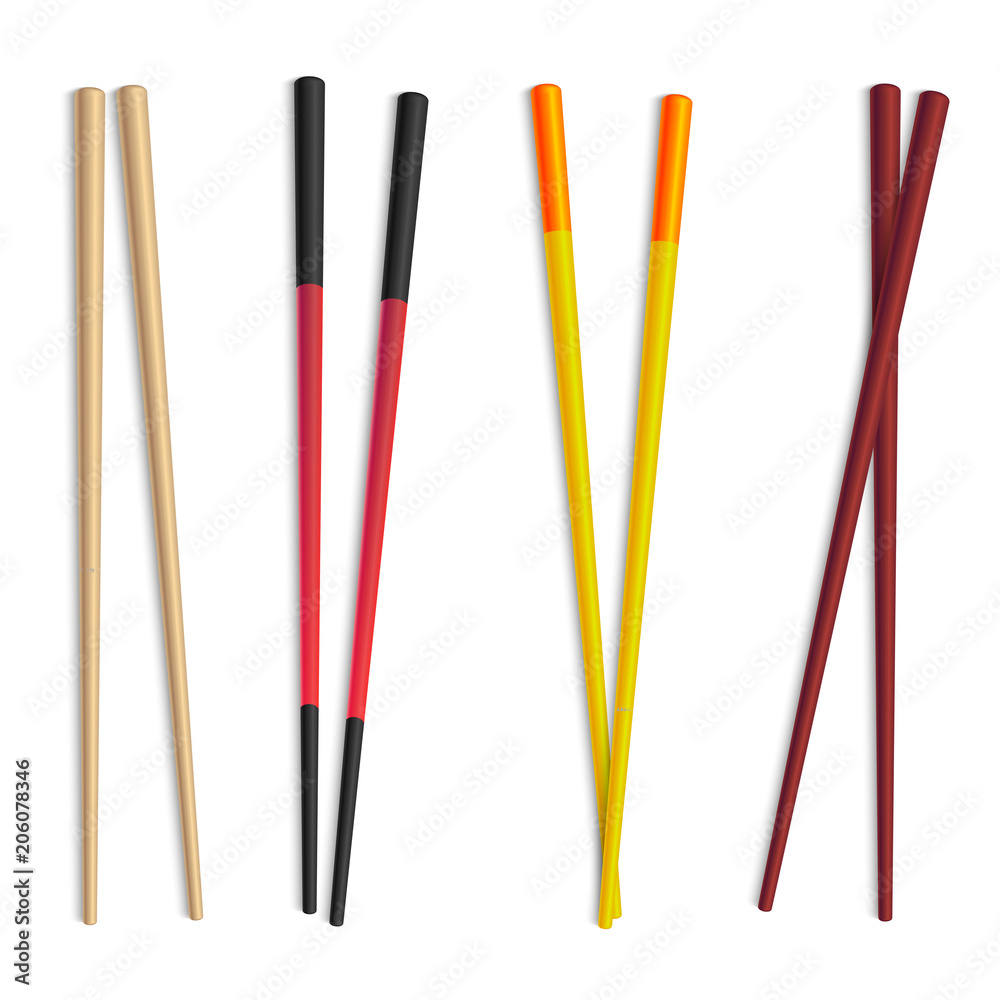 Realistic Detailed 3d Food Chopsticks Set. Vector Realistic Detailed 3d Food Chopsticks Set. Vector