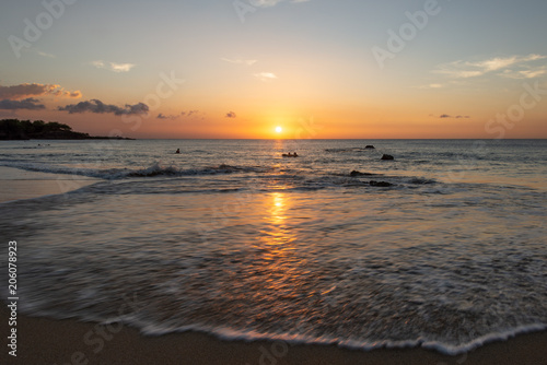 hapuna beach sunset hawaii