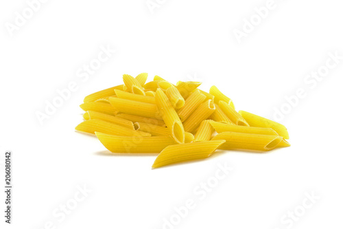 Penne pasta isolated on white background