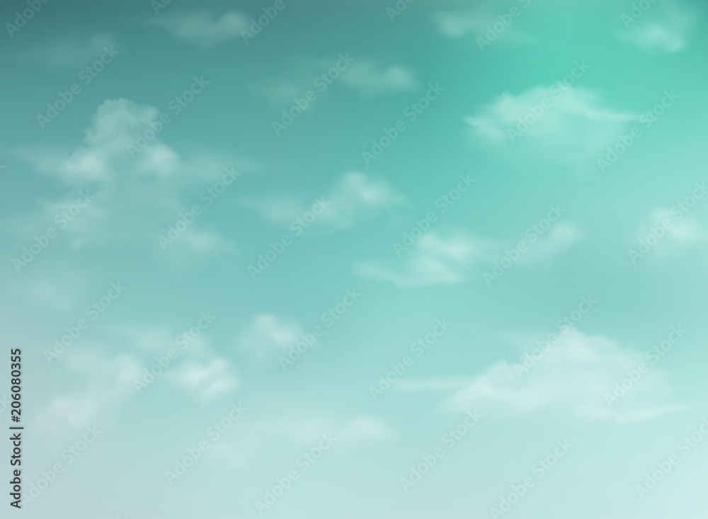Abstract of realistic skys shape on clear blue sky background. Abstract of realistic skys shape on clear blue sky background.