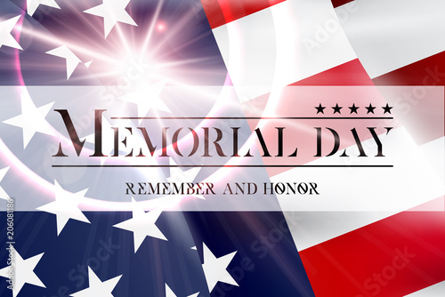Memorial day vector design. Honoring all who served banner for the memorial day. Remember and Honor.