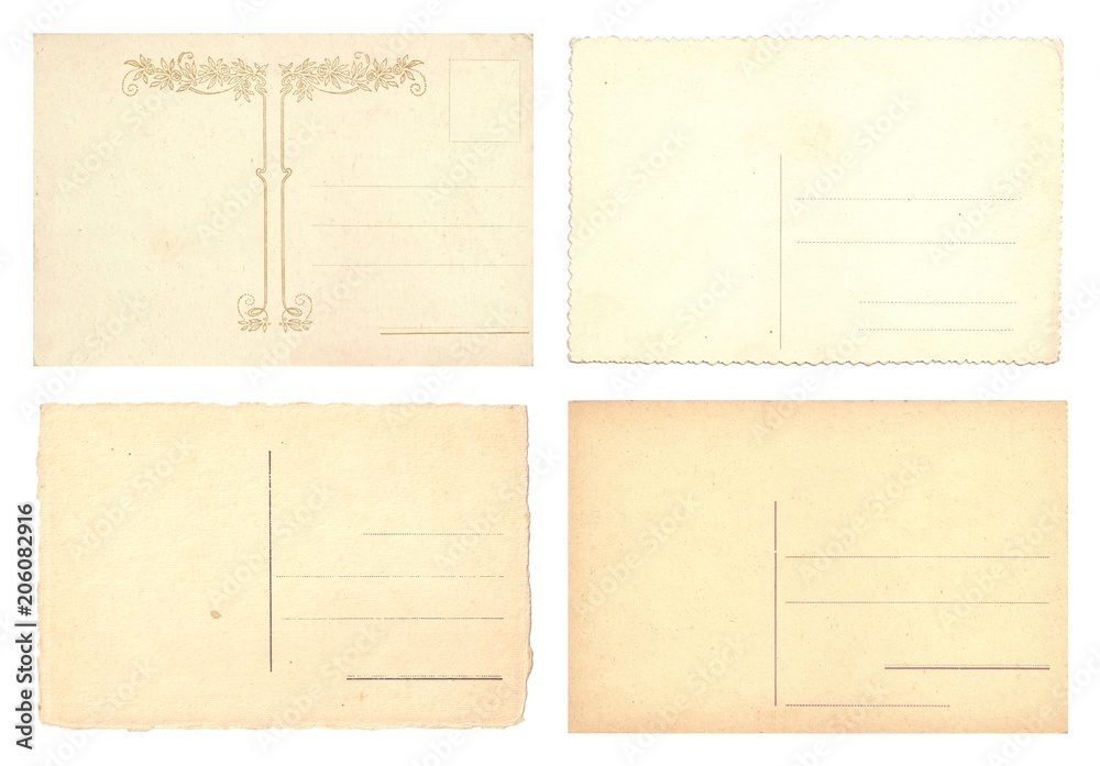 Original Vintage Backside POSTCARDS with space for Correspondence and Address