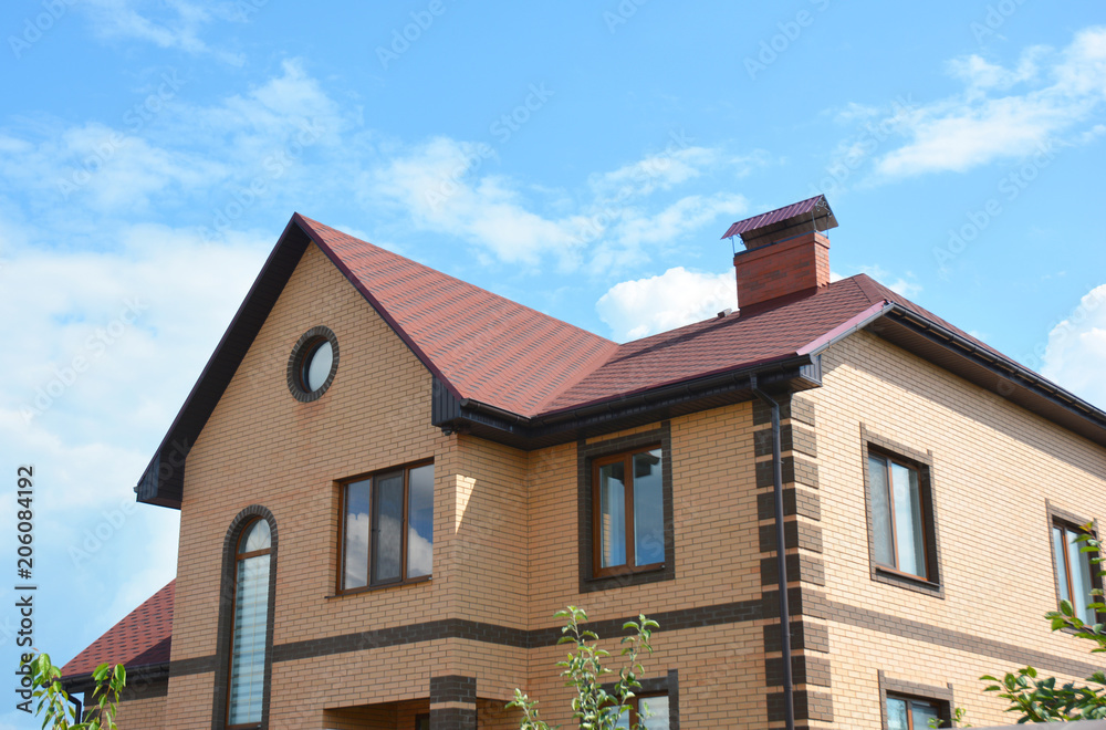 Asphalt shingles single-family house  roofing construction, repair.