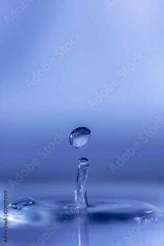 figure three of the result of the shock of a drop of water, forming a water column