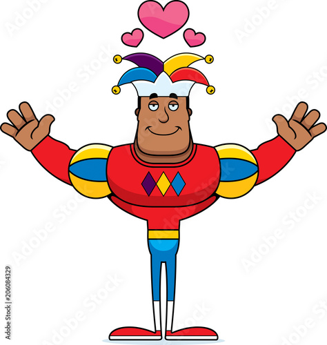 Cartoon Jester  Hug