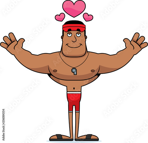 Cartoon Lifeguard  Hug