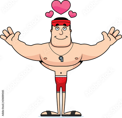Cartoon Lifeguard  Hug