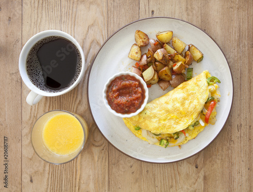 Omelette with Coffee and Or...