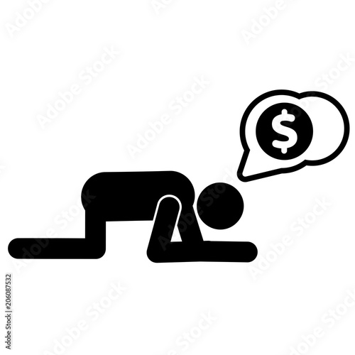 A frustrated man vector icon