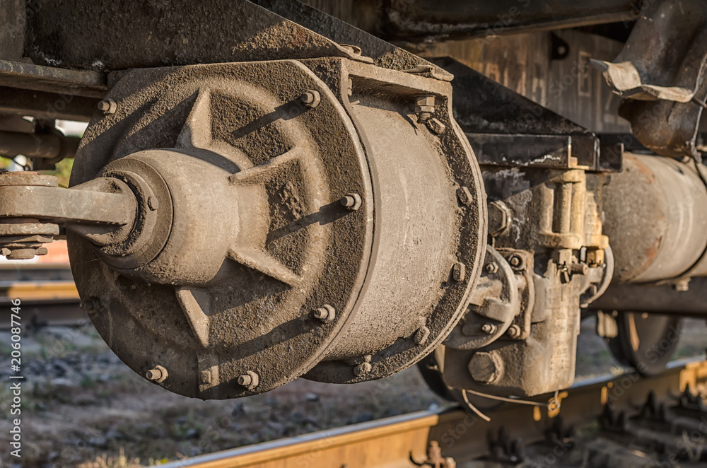 Brake cylinder of a railway freight wagon Brake cylinder of a railway freight wagon
