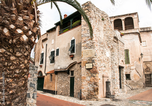 Old town Toirano, Savona, in Italy, and its buildings photo